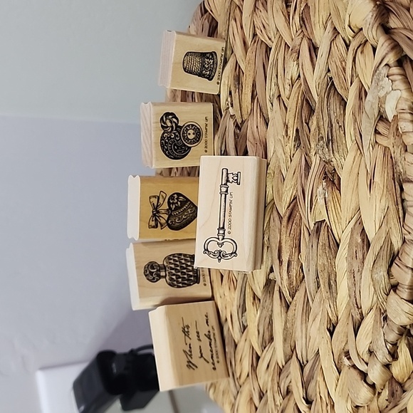 Vintage Stampin' Up Antique Collectibles Wood Mounted Rubber Stamp Set - Picture 4 of 6